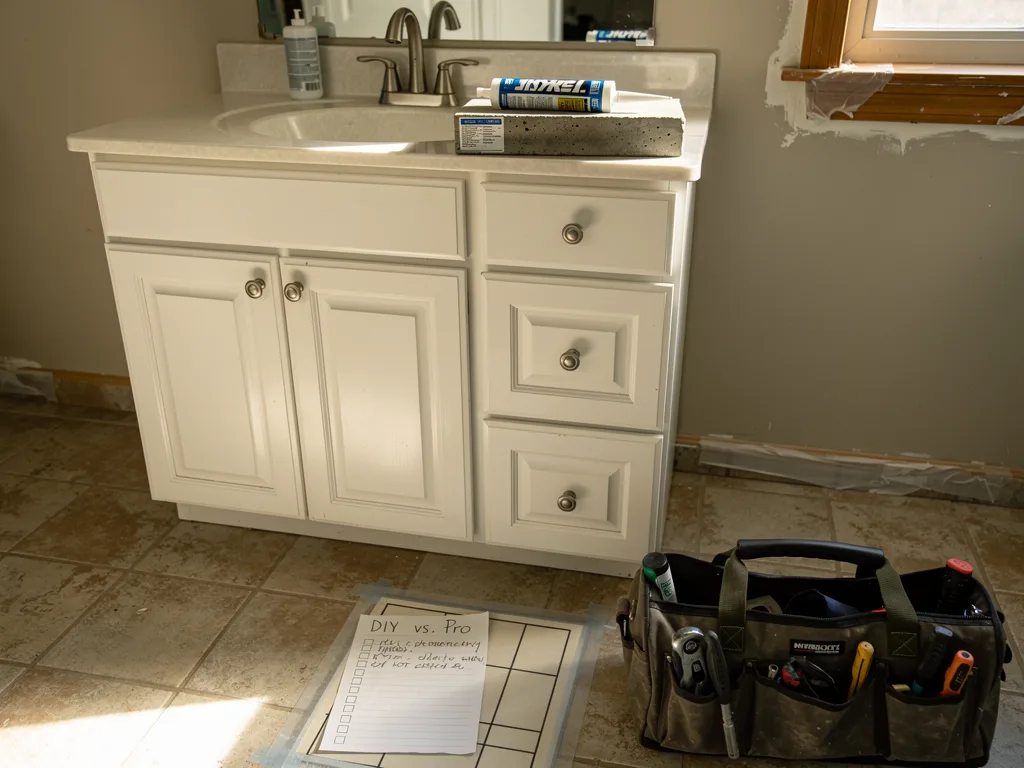 DIY vs calling a pro for a bathroom update in Lakewood